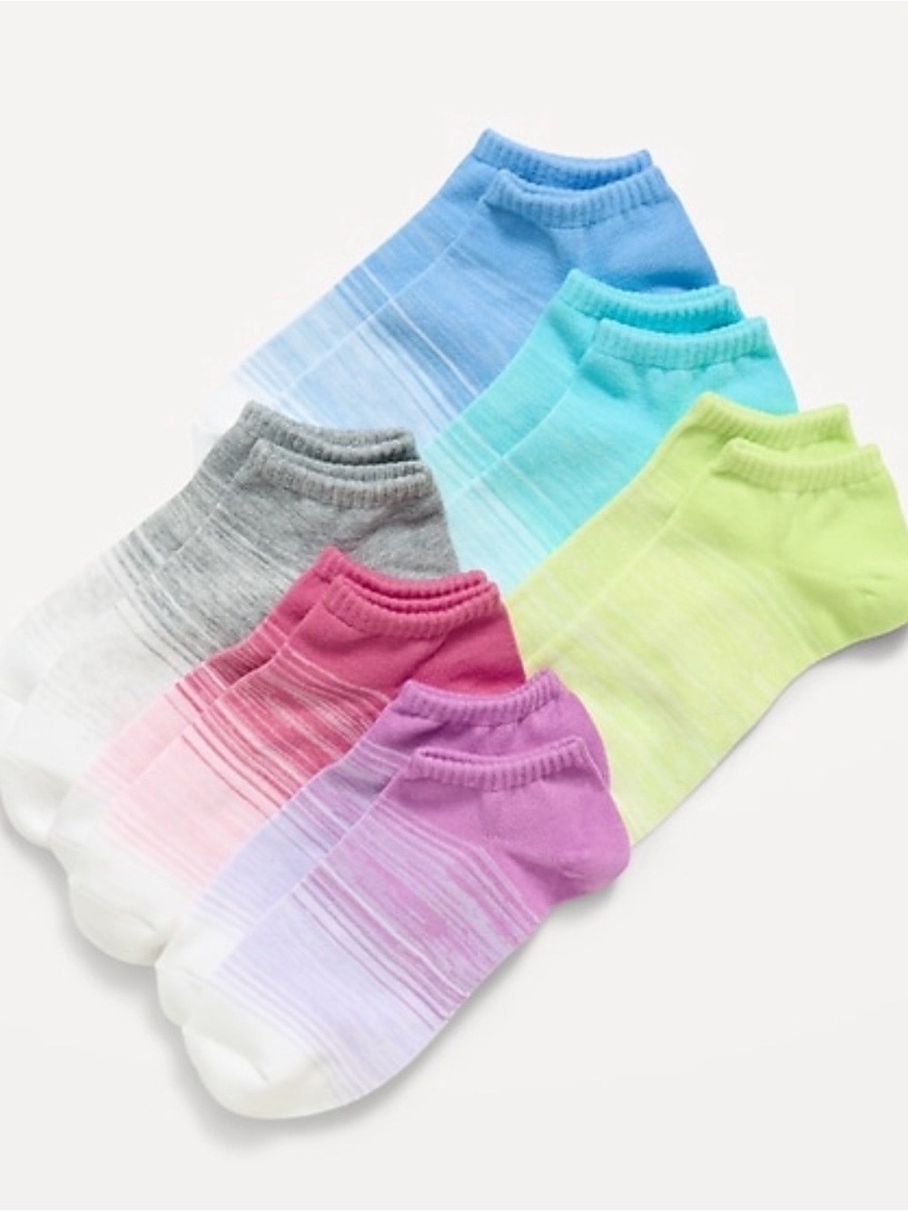 Old Navy Women's No-Show Socks - Blue, Aqua, Lime, Pink, Purple, Gray